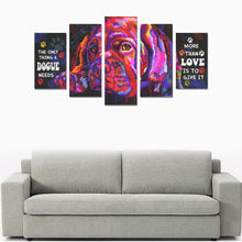 Load image into Gallery viewer, Dogue de Bordeaux Canvas Wall Art 5-Pieces