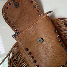Load image into Gallery viewer, GOTHIC SKULL RIVETS TASSEL SHOULDER BAG