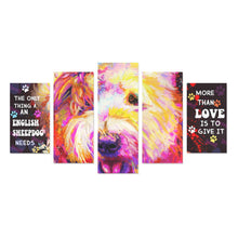 Load image into Gallery viewer, Sheepdog Canvas Wall Art  5-Pieces