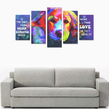 Load image into Gallery viewer, Golden Retriever Canvas Wall Art 5-Pieces