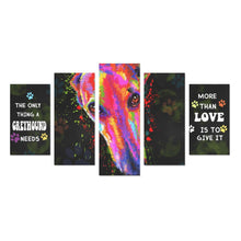 Load image into Gallery viewer, Greyhound Canvas Wall Art  5-Pieces