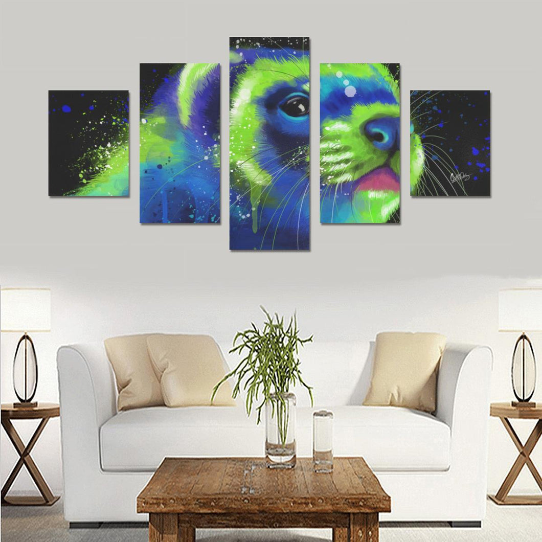Ferret Canvas Wall Art 5-Pieces