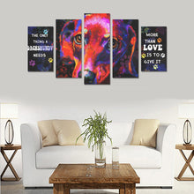 Load image into Gallery viewer, Dachshund Canvas Wall Art  5-Pieces
