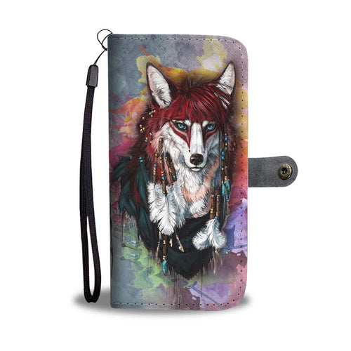 Native Wolf Wallet Case