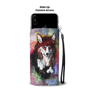 Native Wolf Wallet Case