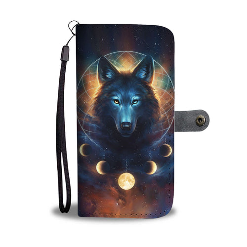 Galaxy Wolf Wallet Case