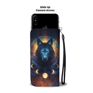 Galaxy Wolf Wallet Case