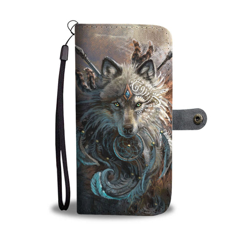 Native Wolf Wallet Case