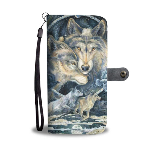 Couple Wolf Wallet Case