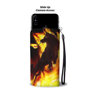 Fire Wolf Wallet Case