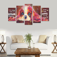 Load image into Gallery viewer, Cavalier King Charles Spaniel Canvas Wall Art  5-Pieces
