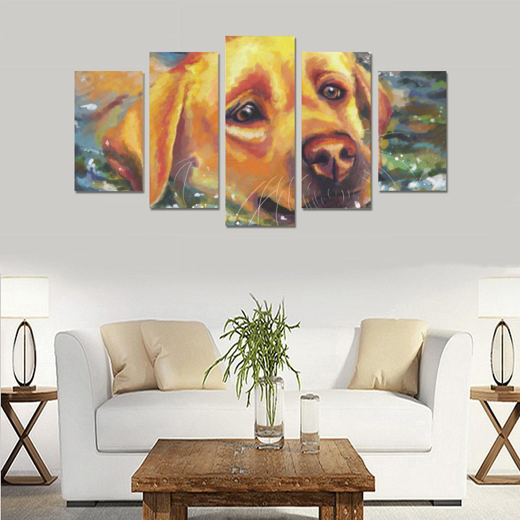 Labrador Retriever Canvas Wall Art 5-Pieces