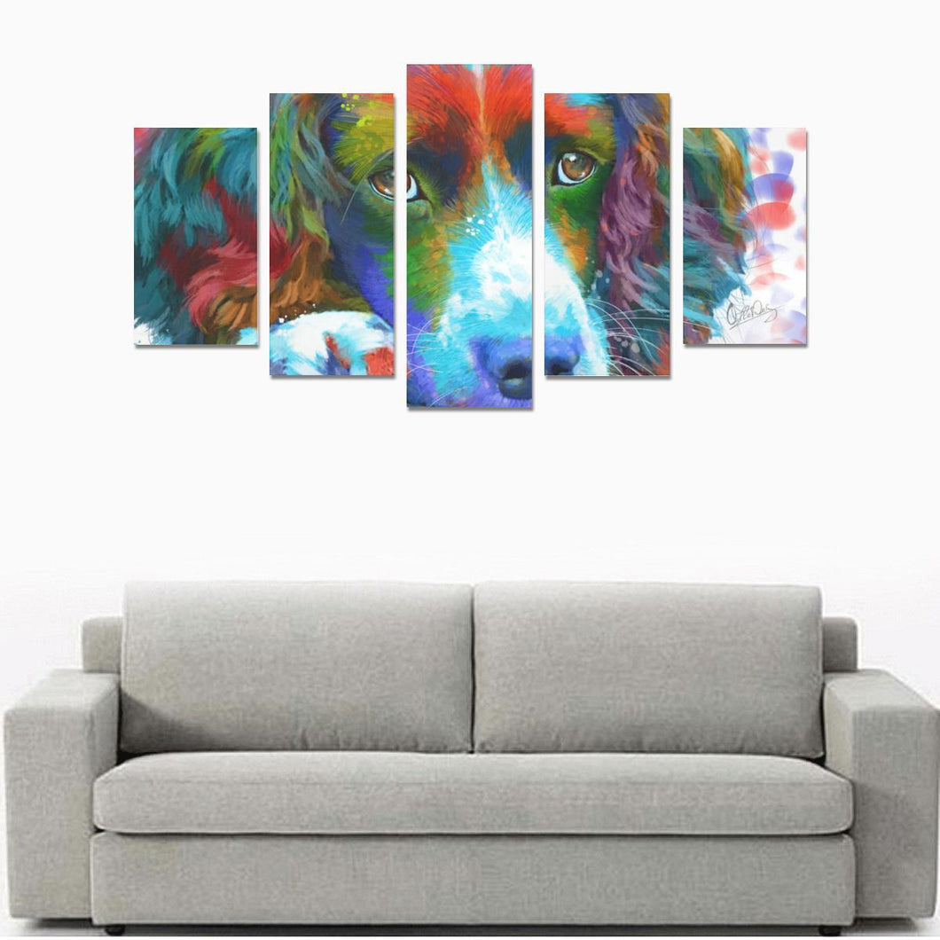 English Springer Spaniel Canvas Wall Art 5-Pieces