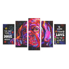 Load image into Gallery viewer, Dogue de Bordeaux Canvas Wall Art 5-Pieces
