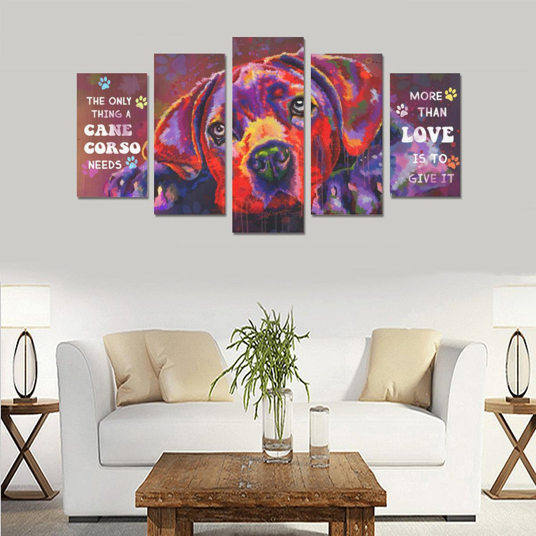 Cane Corso Canvas Wall Art 5-Pieces