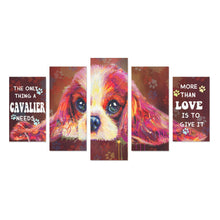 Load image into Gallery viewer, Cavalier King Charles Spaniel Canvas Wall Art  5-Pieces