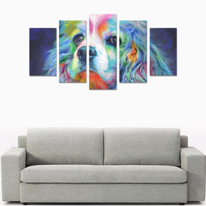 Cocker Spaniel Canvas Wall Art  5-Pieces