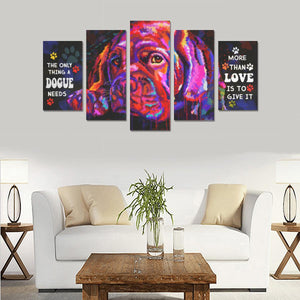 Dogue de Bordeaux Canvas Wall Art 5-Pieces