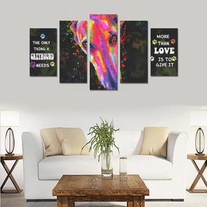 Greyhound Canvas Wall Art  5-Pieces