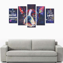 Load image into Gallery viewer, Boston Terrier  Canvas Wall Art 5-Pieces
