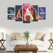 Load image into Gallery viewer, Basset Hound Canvas Wall Art  5-Pieces
