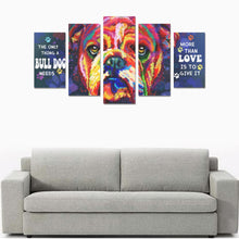 Load image into Gallery viewer, Bulldog Canvas Wall Art  5-Pieces