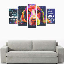 Load image into Gallery viewer, Basset Hound Canvas Wall Art  5-Pieces