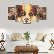 Load image into Gallery viewer, Cavalier King Charles Spaniel Canvas Wall Art  5-Pieces