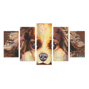 Cavalier King Charles Spaniel Canvas Wall Art  5-Pieces