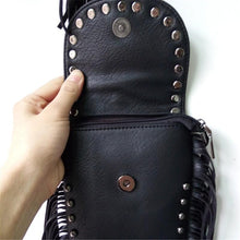 Load image into Gallery viewer, GOTHIC SKULL RIVETS TASSEL SHOULDER BAG