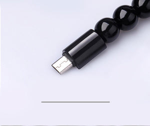Beaded Charger Cable Bracelet (iPhone or Micro USB)