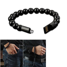 Load image into Gallery viewer, Beaded Charger Cable Bracelet (iPhone or Micro USB)