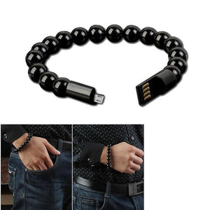 Beaded Charger Cable Bracelet (iPhone or Micro USB)
