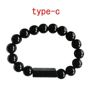 Beaded Charger Cable Bracelet (iPhone or Micro USB)
