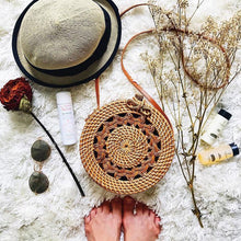 Load image into Gallery viewer, Woven Bag Round Rattan - Handmade 2018