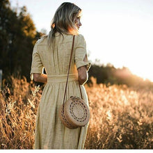 Load image into Gallery viewer, Woven Bag Round Rattan - Handmade 2018